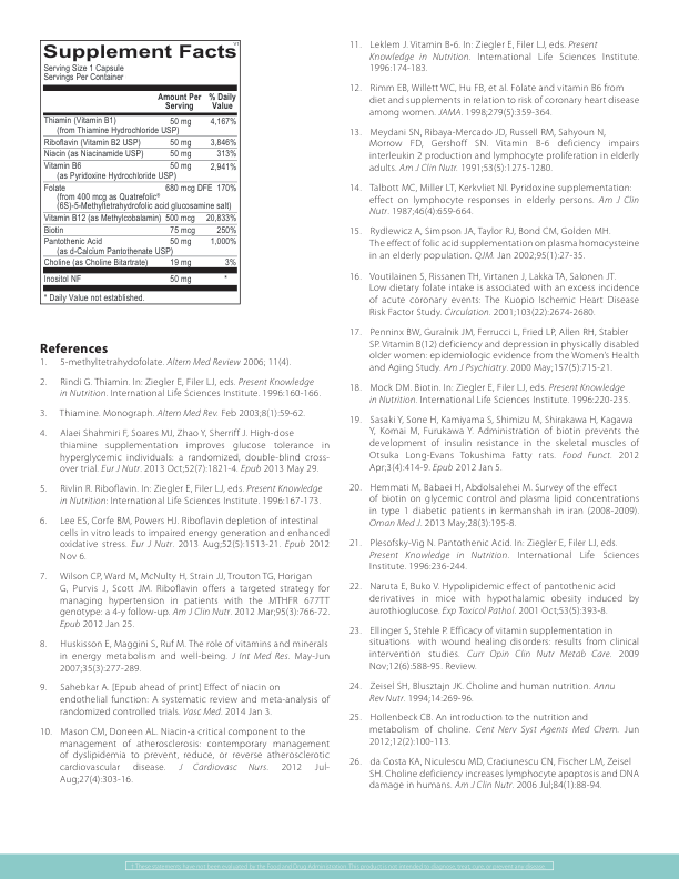 Methylated B Complex for Energy & Brain Health