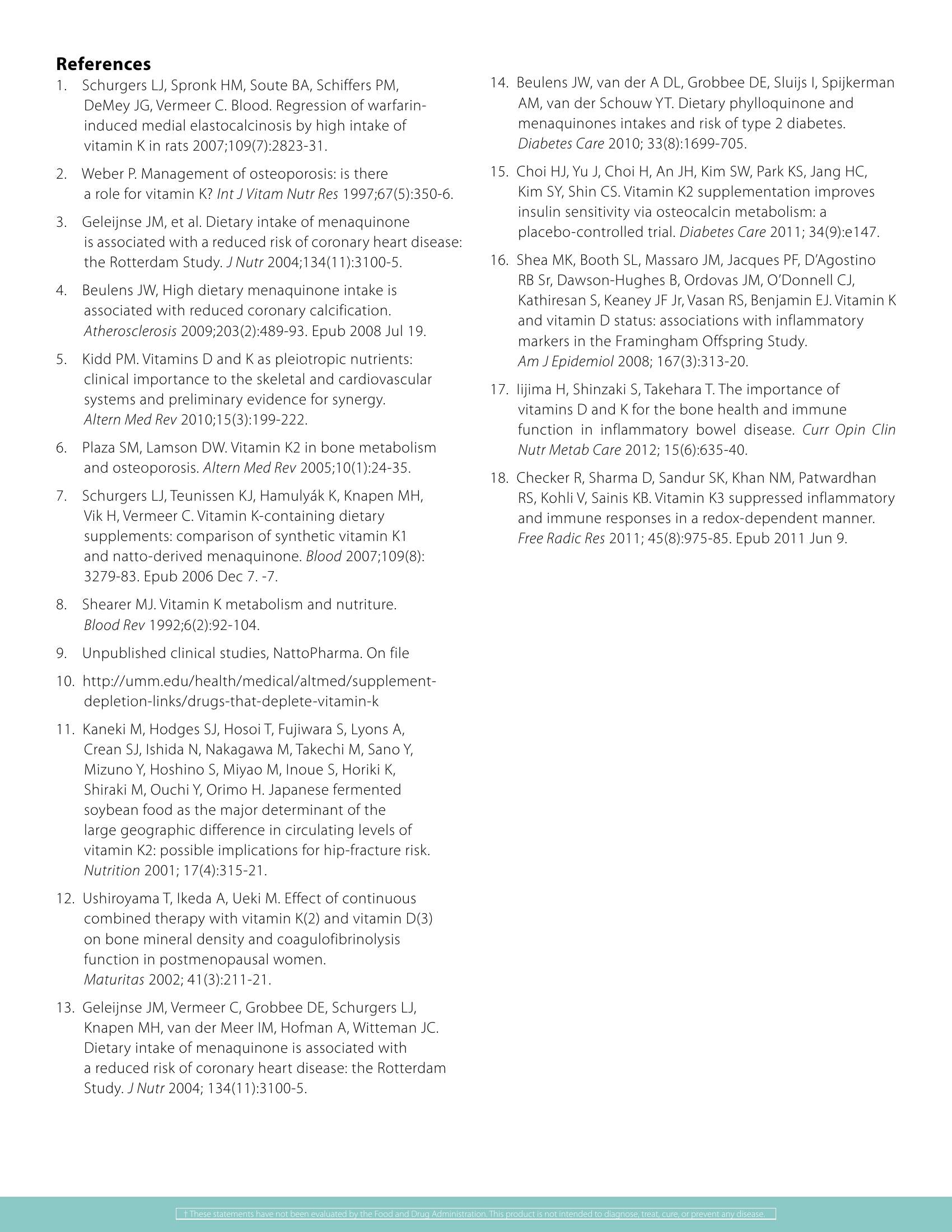 Amazing Over 40 D3K2 References