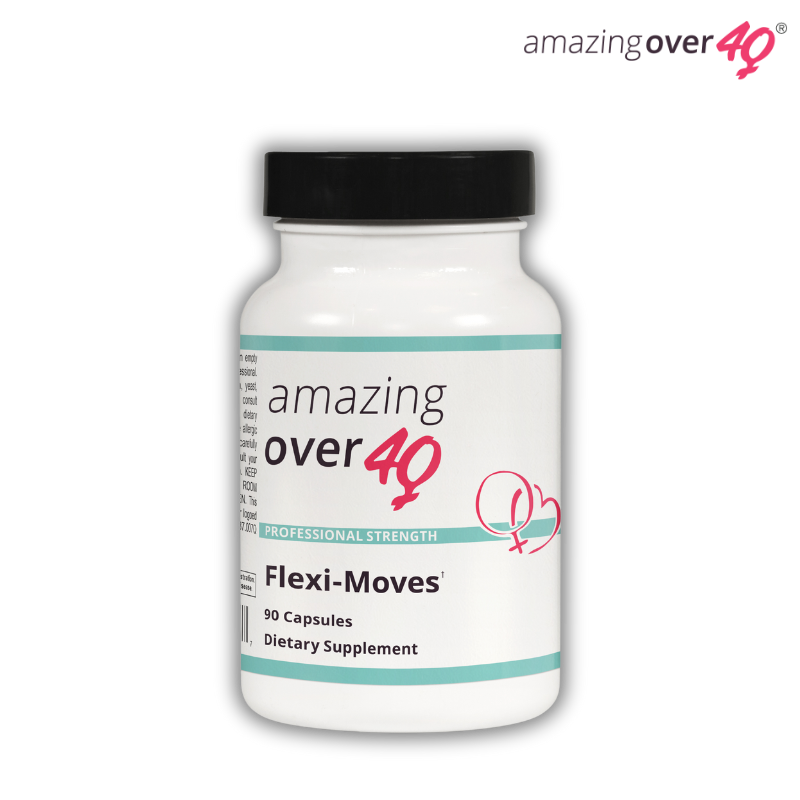 Flexi-Moves joint pain supplement bottle (90 capsules) for women over 40
