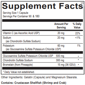  Flexi-Moves joint pain supplement label with menopause joint support ingredients
