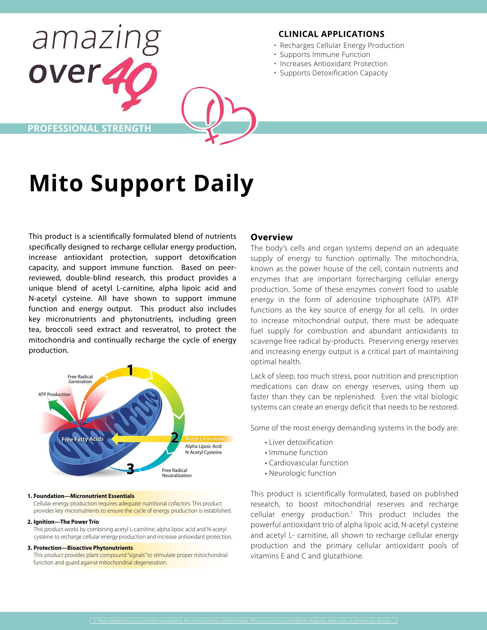 Mito Support Daily supporting mitochondrial health
