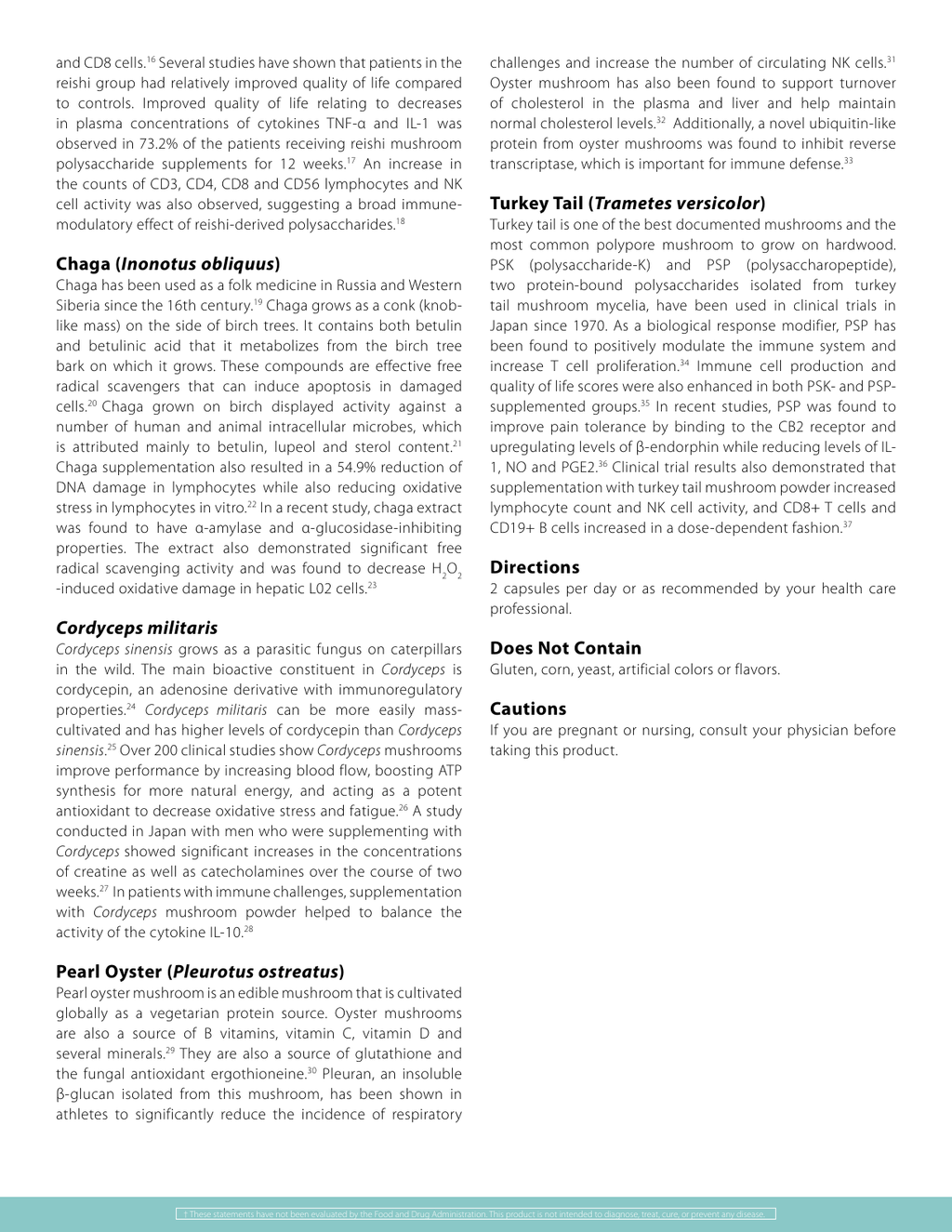 Mushroom Complex Supplement for Immune Support