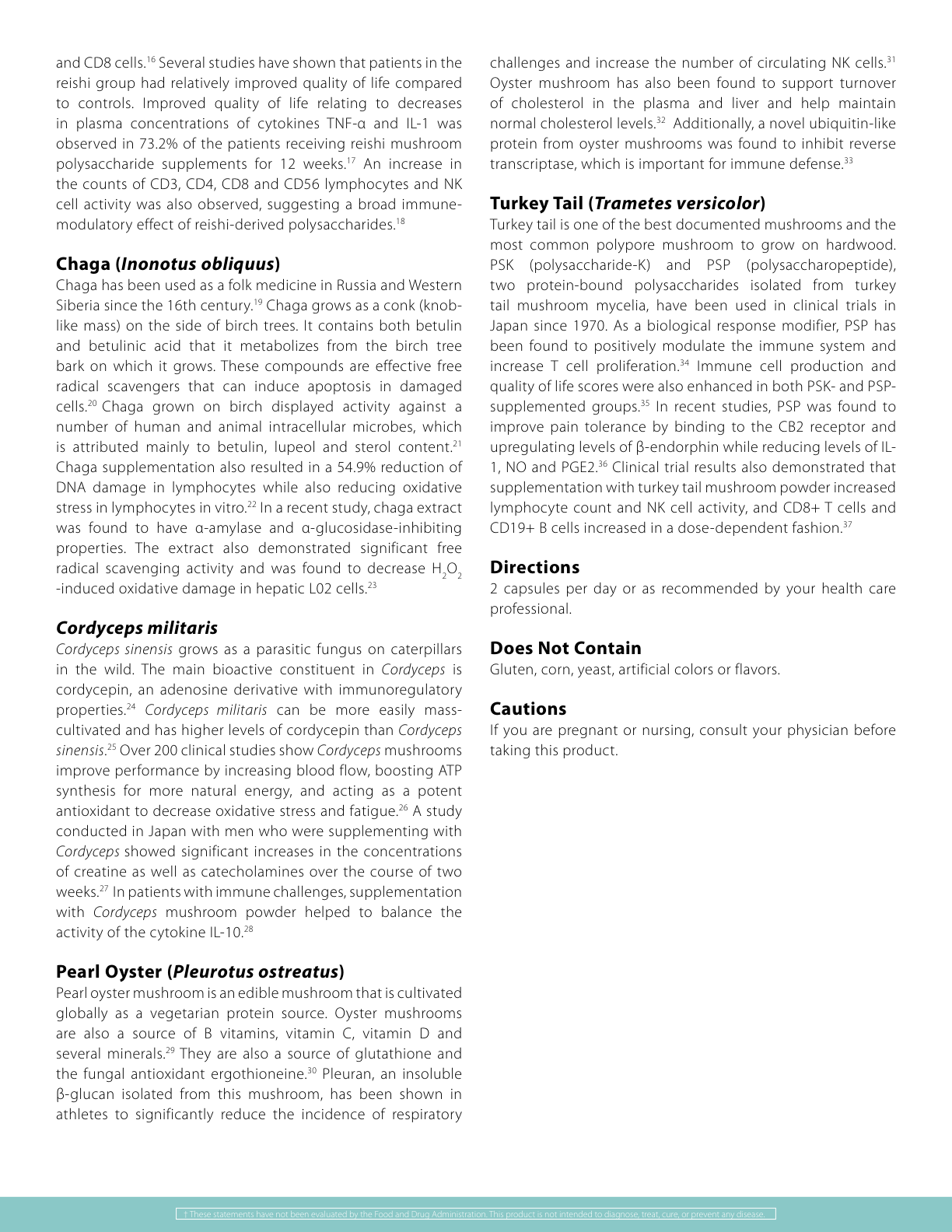 Mushroom Complex Supplement for Immune Support