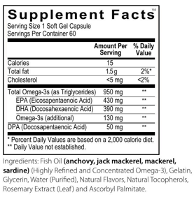 OmegaMax Omega 3 Supplements for Heart & Brain
