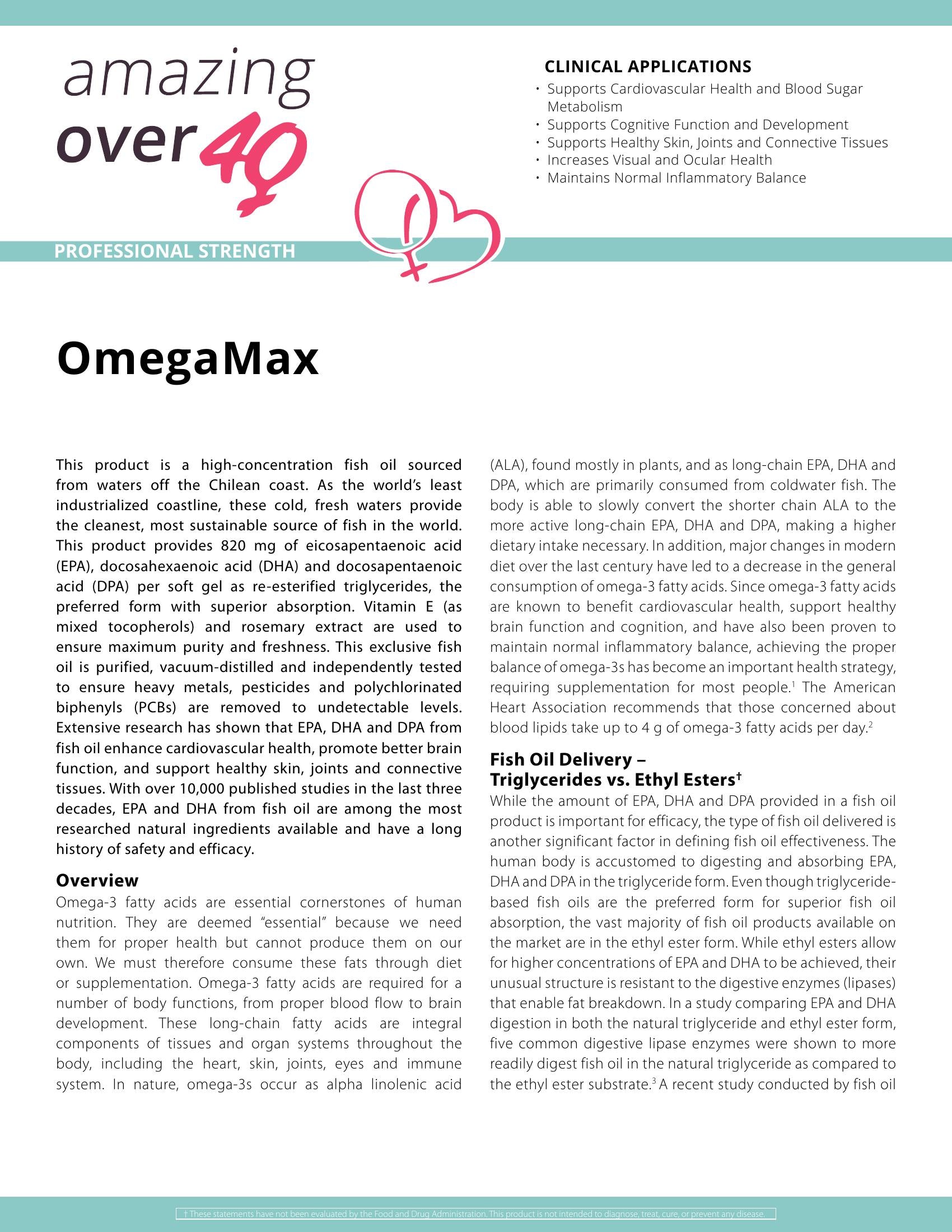  OmegaMax omega 3 for heart and brain support overview