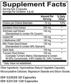 PhytoSupport liver cleanse capsules with herbal ingredients supplement facts
