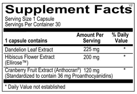 UT Support uti supplement bottle for urinary tract health supplement facts
