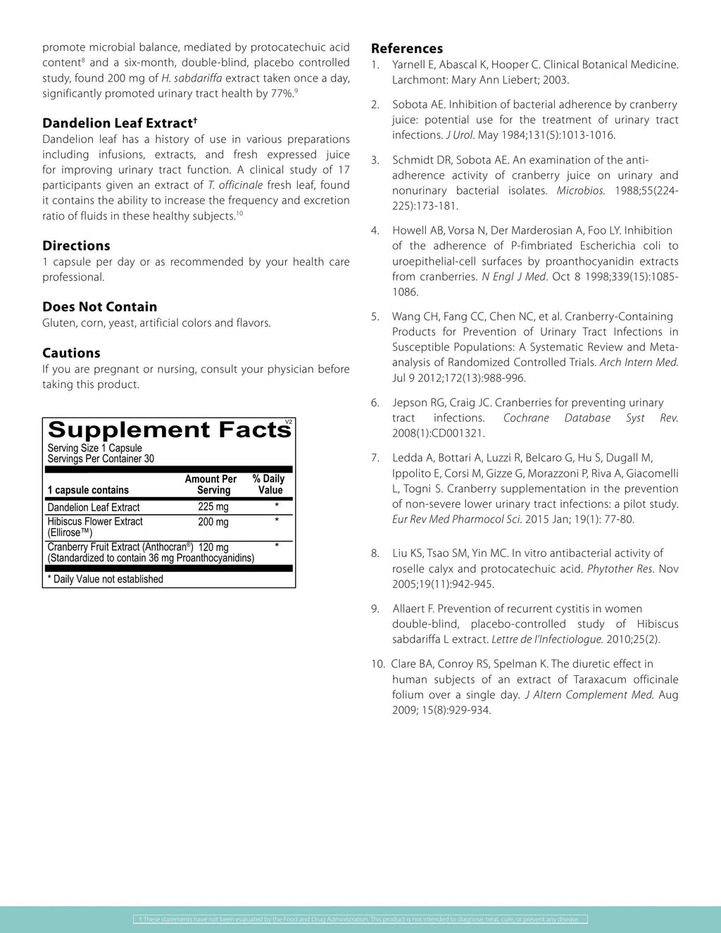 UTI Supplement for Urinary Tract Health