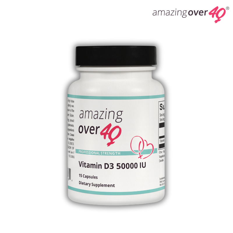 Vitamin D3 50,000 IU supplement bottle for bone and immune support